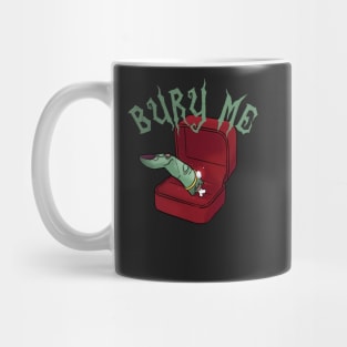 Bury Me Marry Me Zombie Girl Halloween Engagement Mug